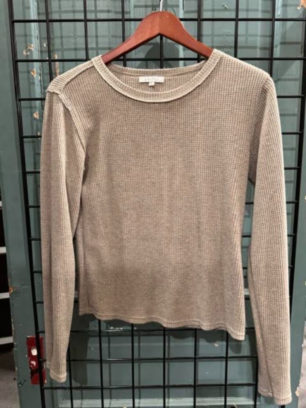 Womens Beige Waffle-Knit Long Sleeve by Z Supply